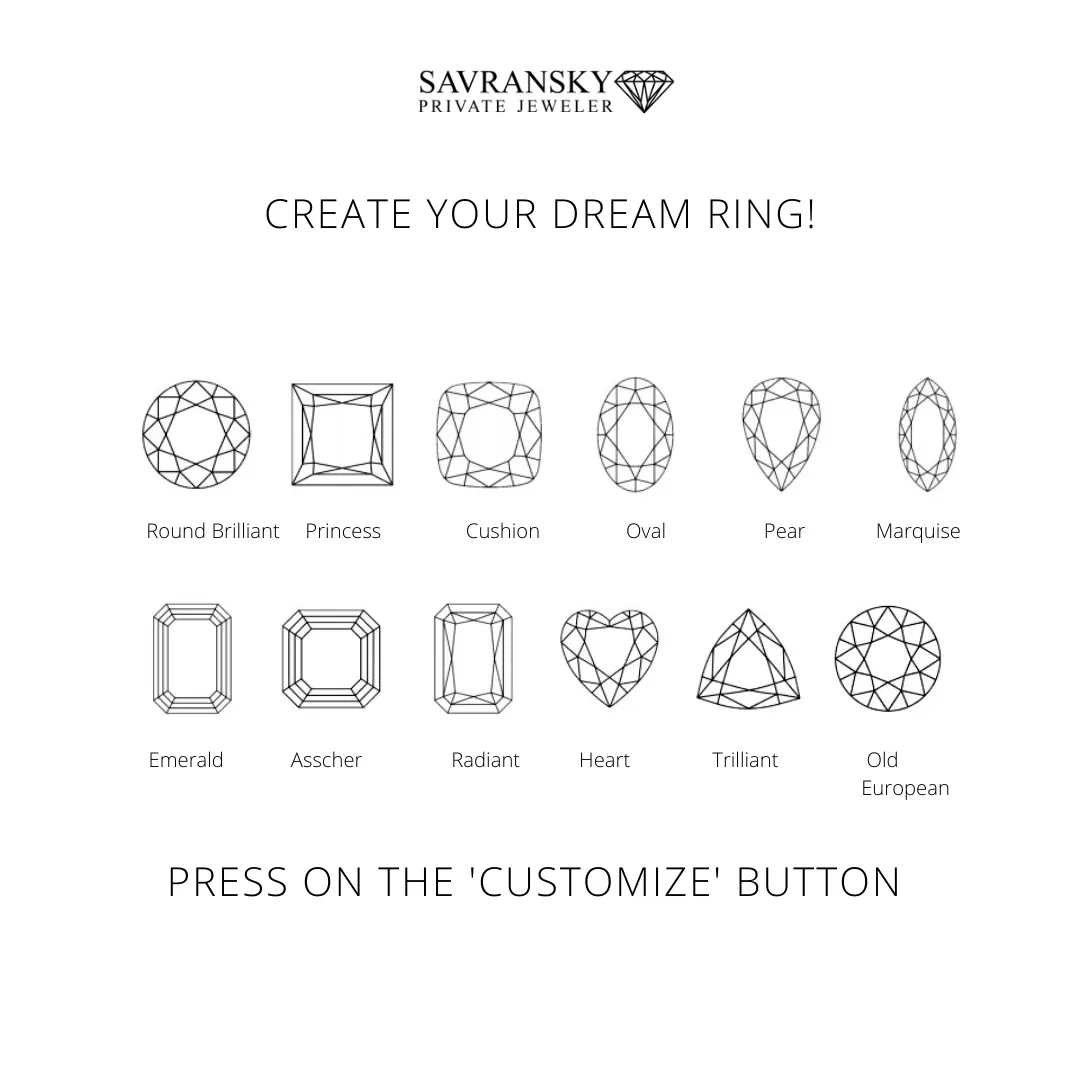 Round Brilliant Cut Hidden Halo Pave Band Engagement Ring Bridal Set - 404