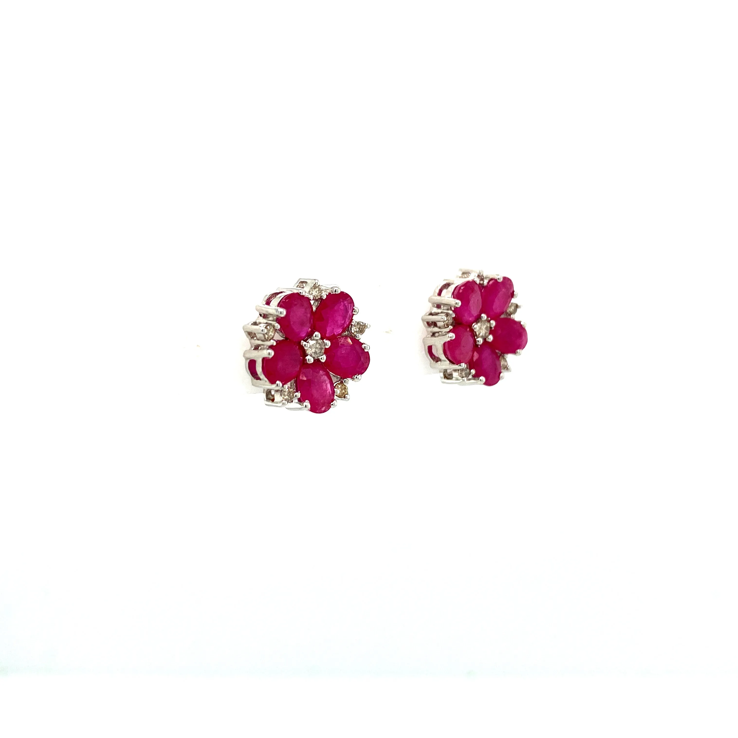 Ruby Earring in .925 Sterling Silver - KST 52358