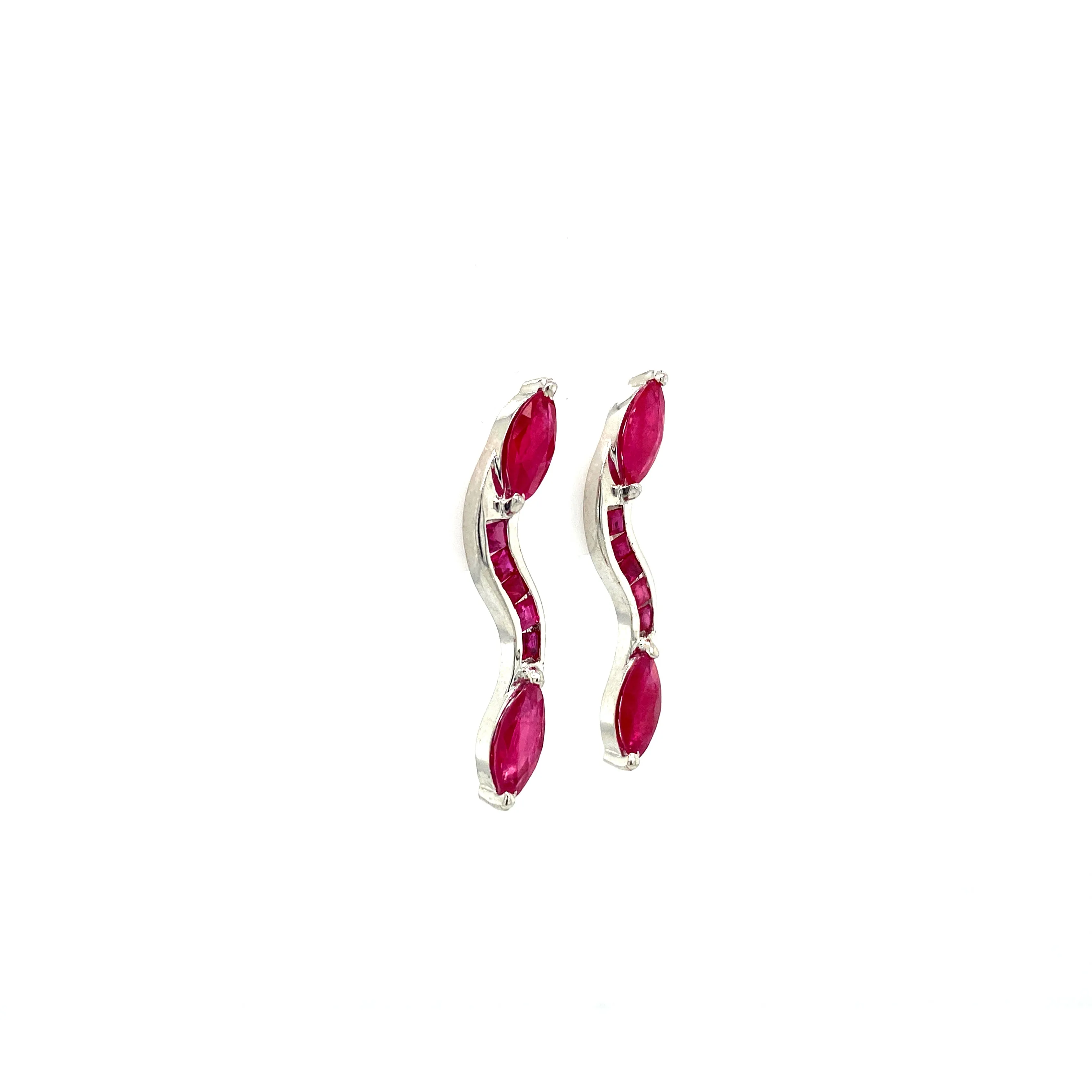 Ruby Earring in .925 Sterling Silver - KST 52524
