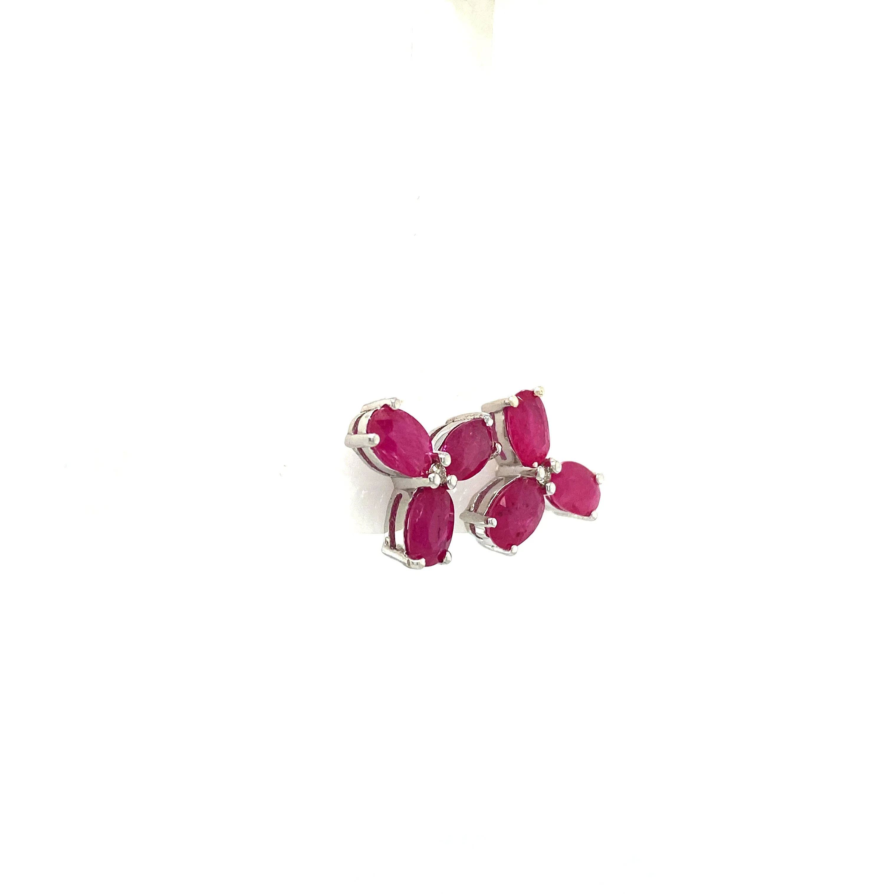 Ruby Earring in .925 Sterling Silver - KST 54161