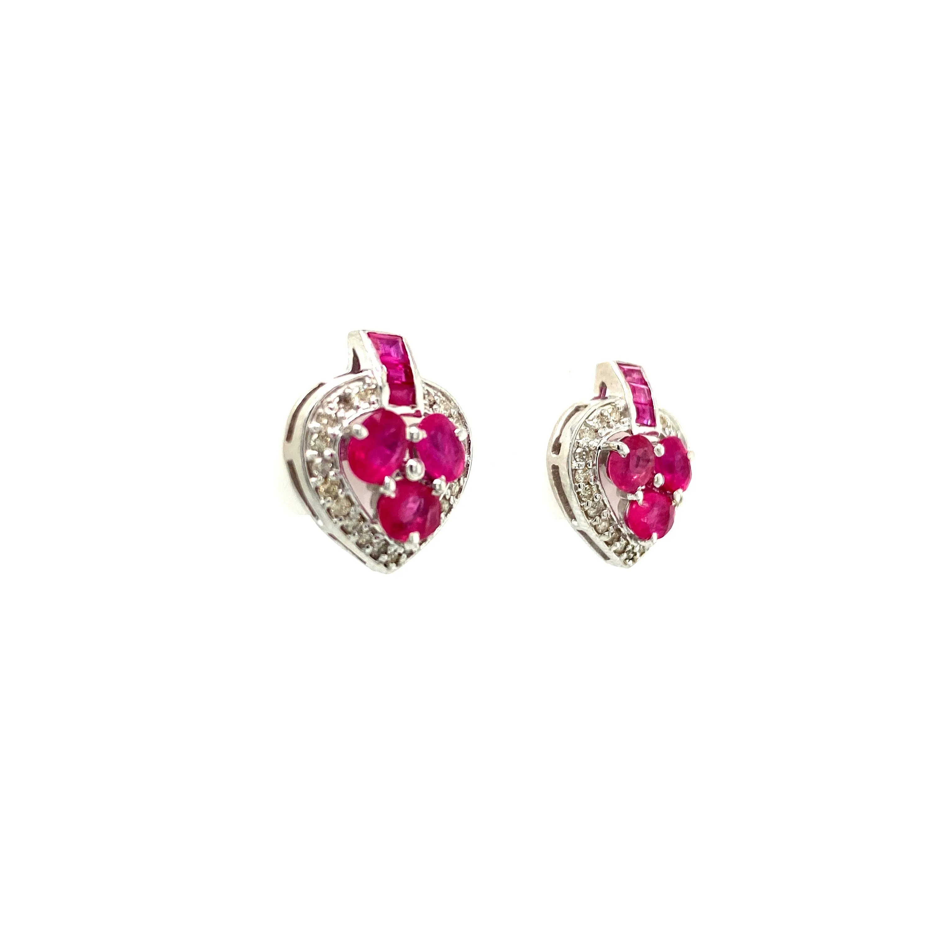 Ruby Earring in .925 Sterling Silver - KST 54508