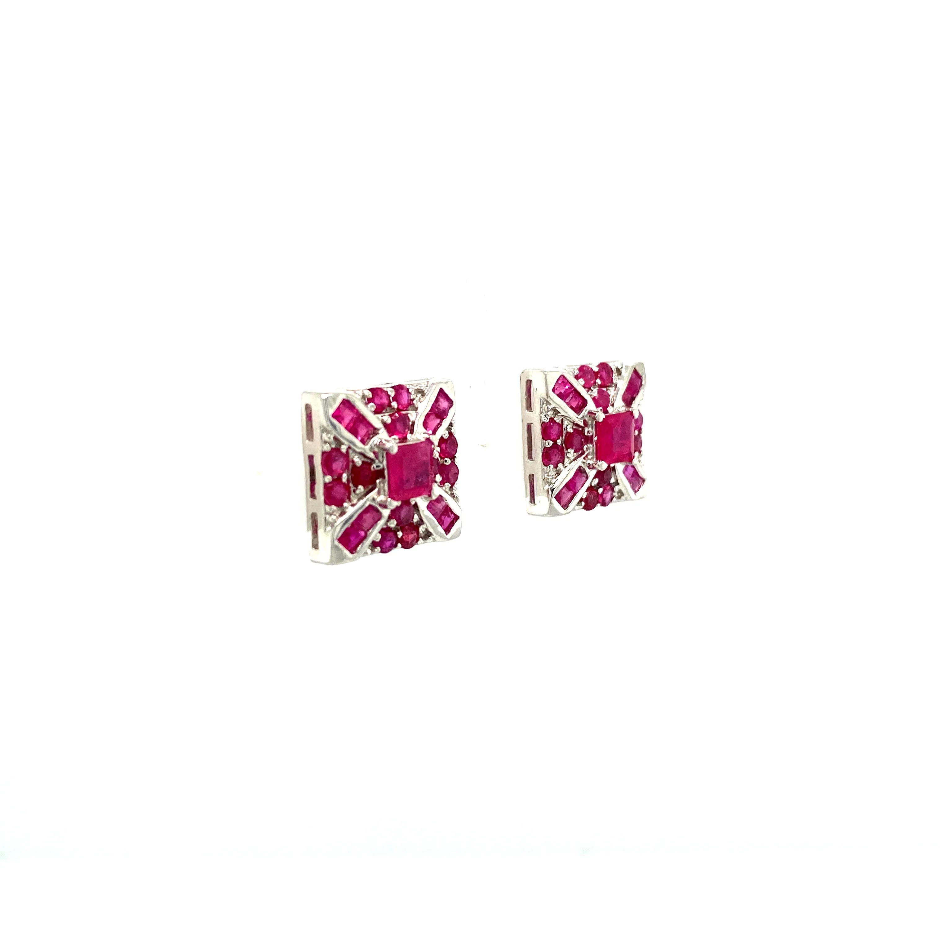 Ruby Earring in .925 Sterling Silver - KST 56238