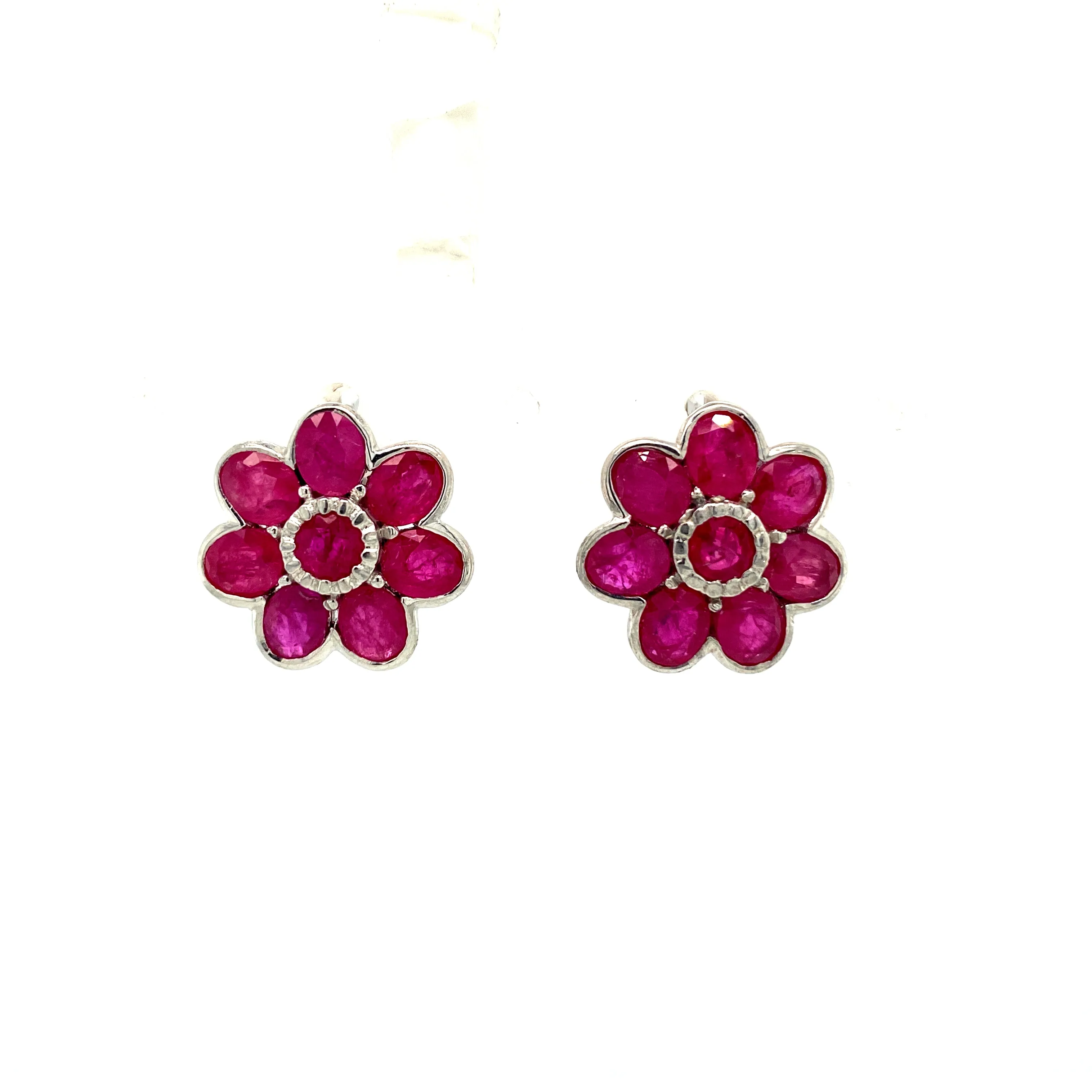 Ruby Earring in .925 Sterling Silver - KST 5692