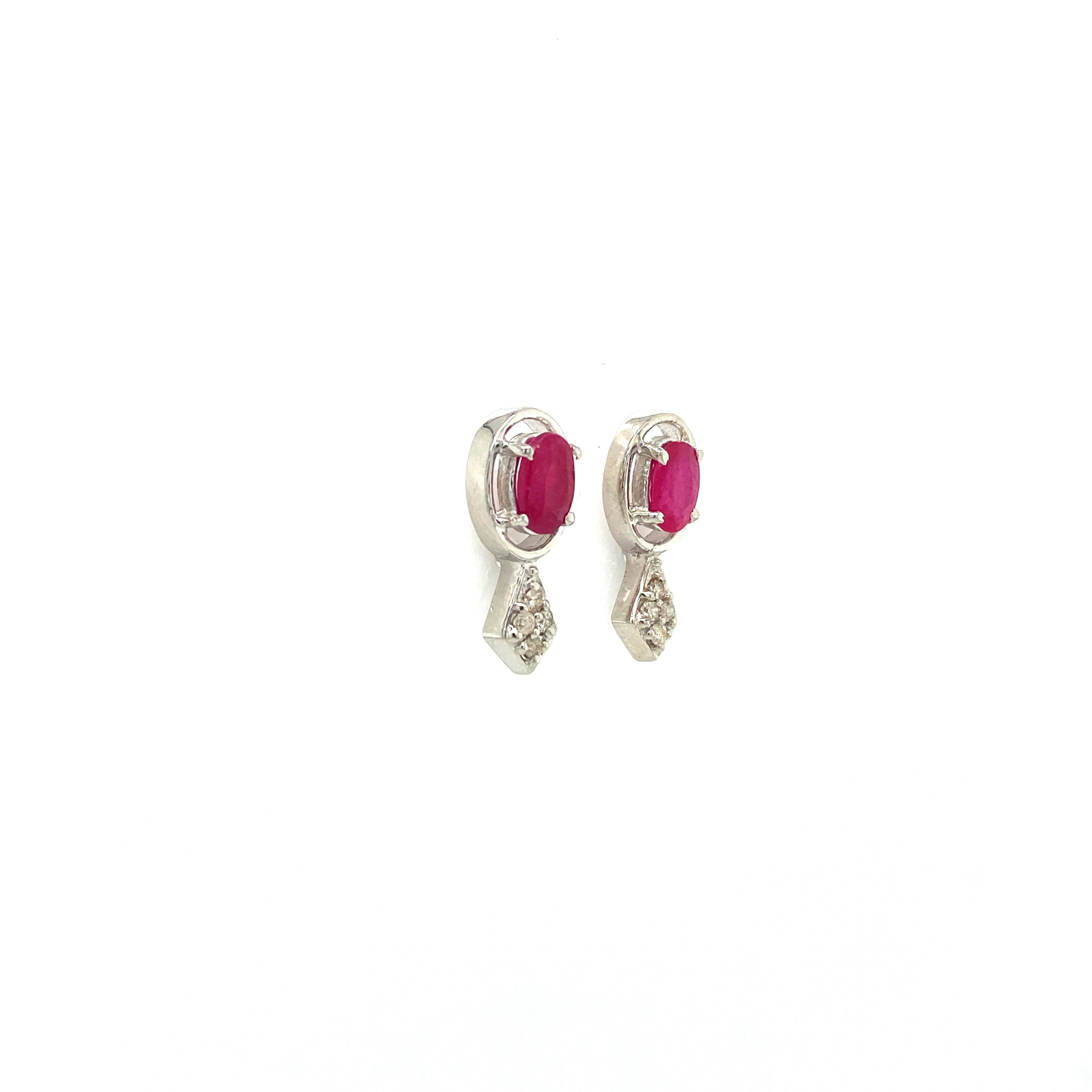 Ruby Earring in .925 Sterling Silver - KST 57221