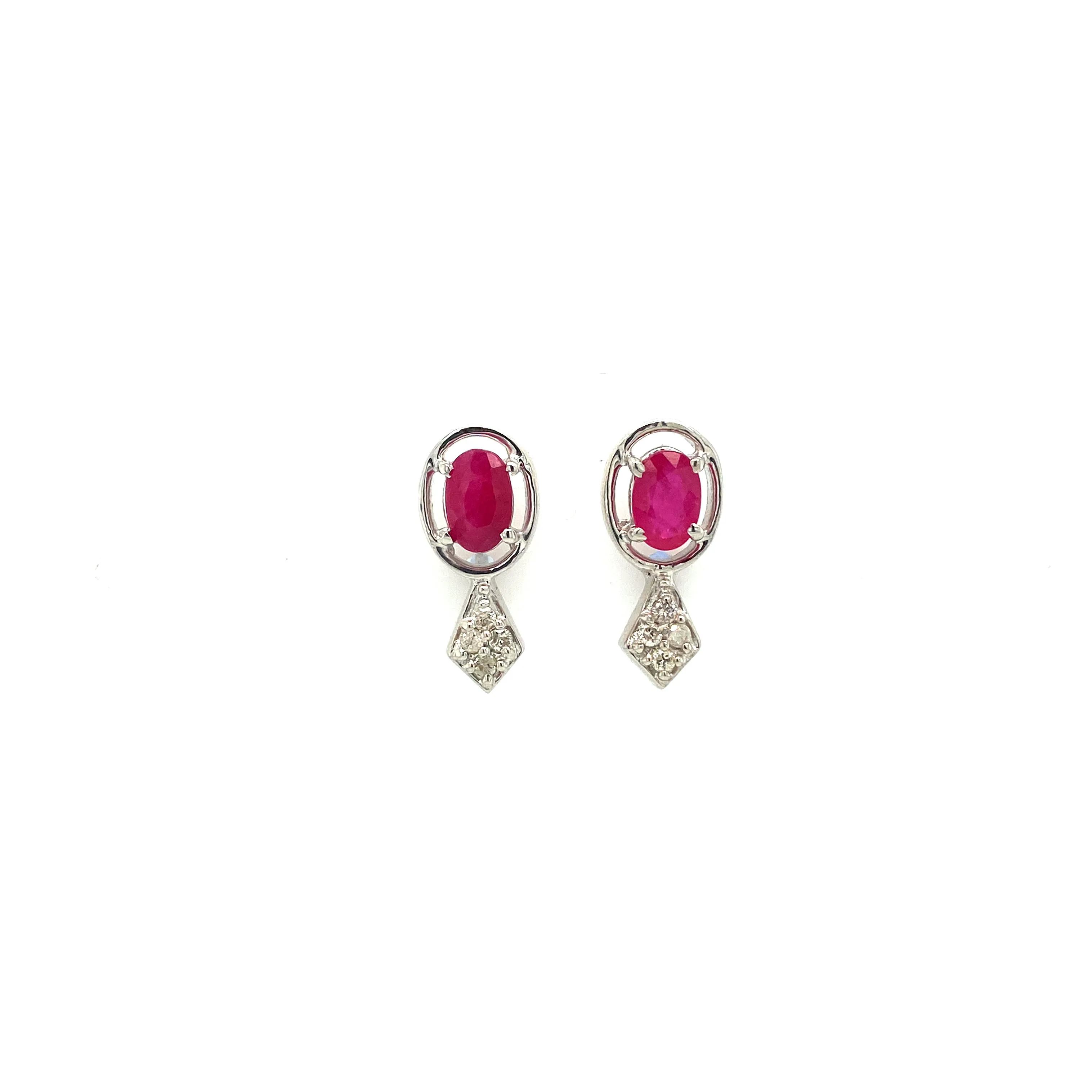 Ruby Earring in .925 Sterling Silver - KST 57221