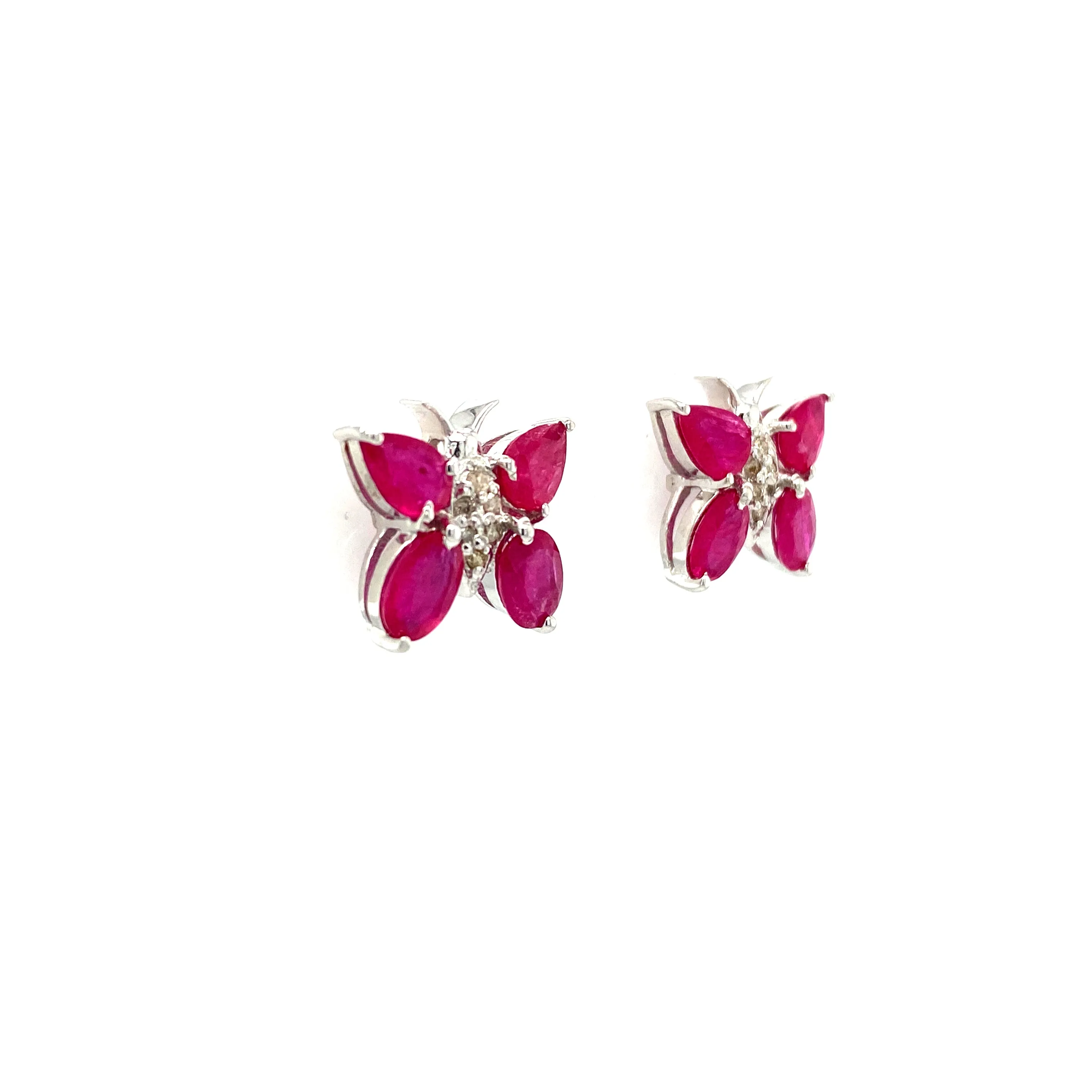 Ruby Earring in .925 Sterling Silver - KST 58734