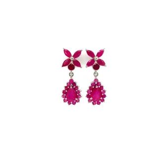 Ruby Earring in .925 Sterling Silver - KST 59822
