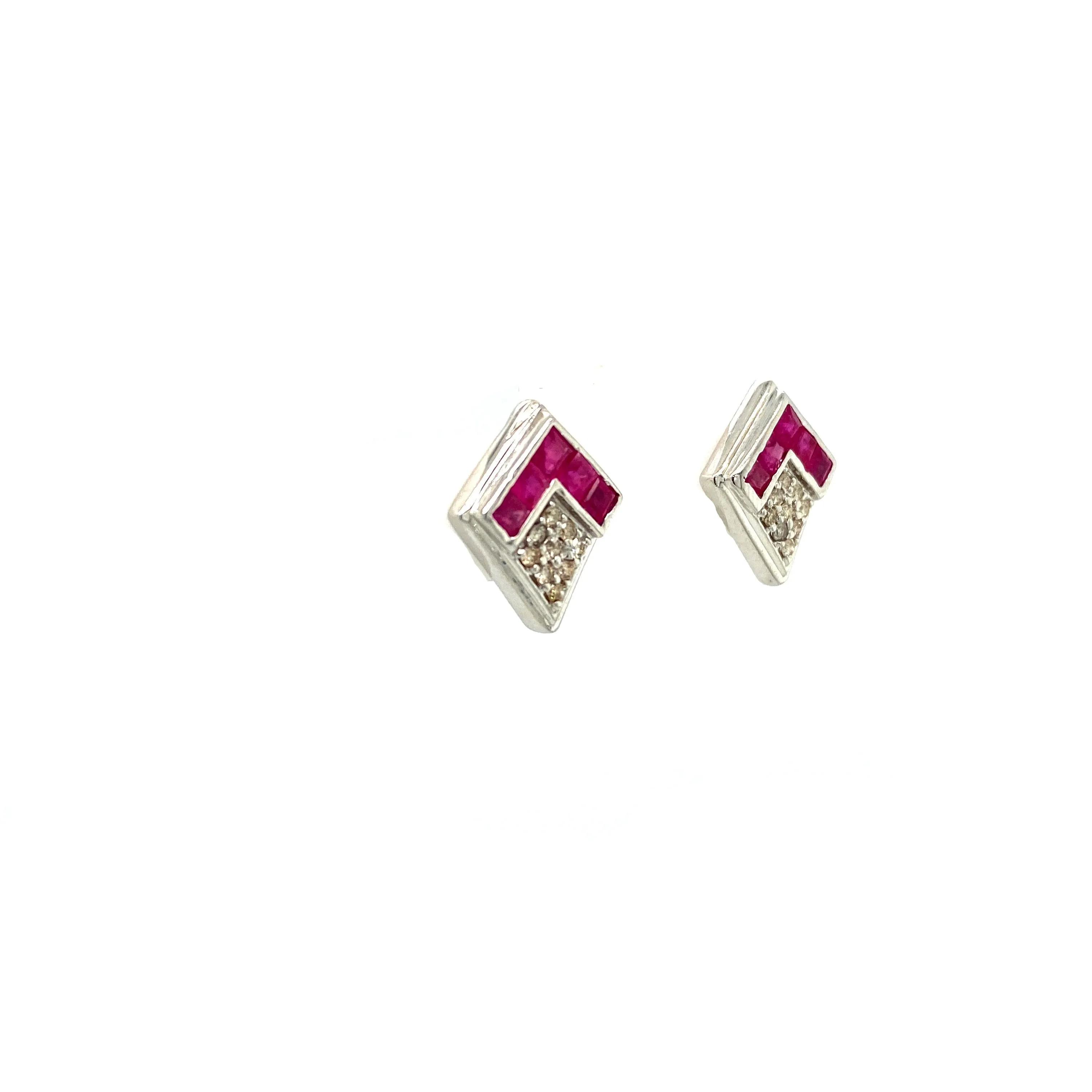 Ruby Earring in .925 Sterling Silver - KST 59890