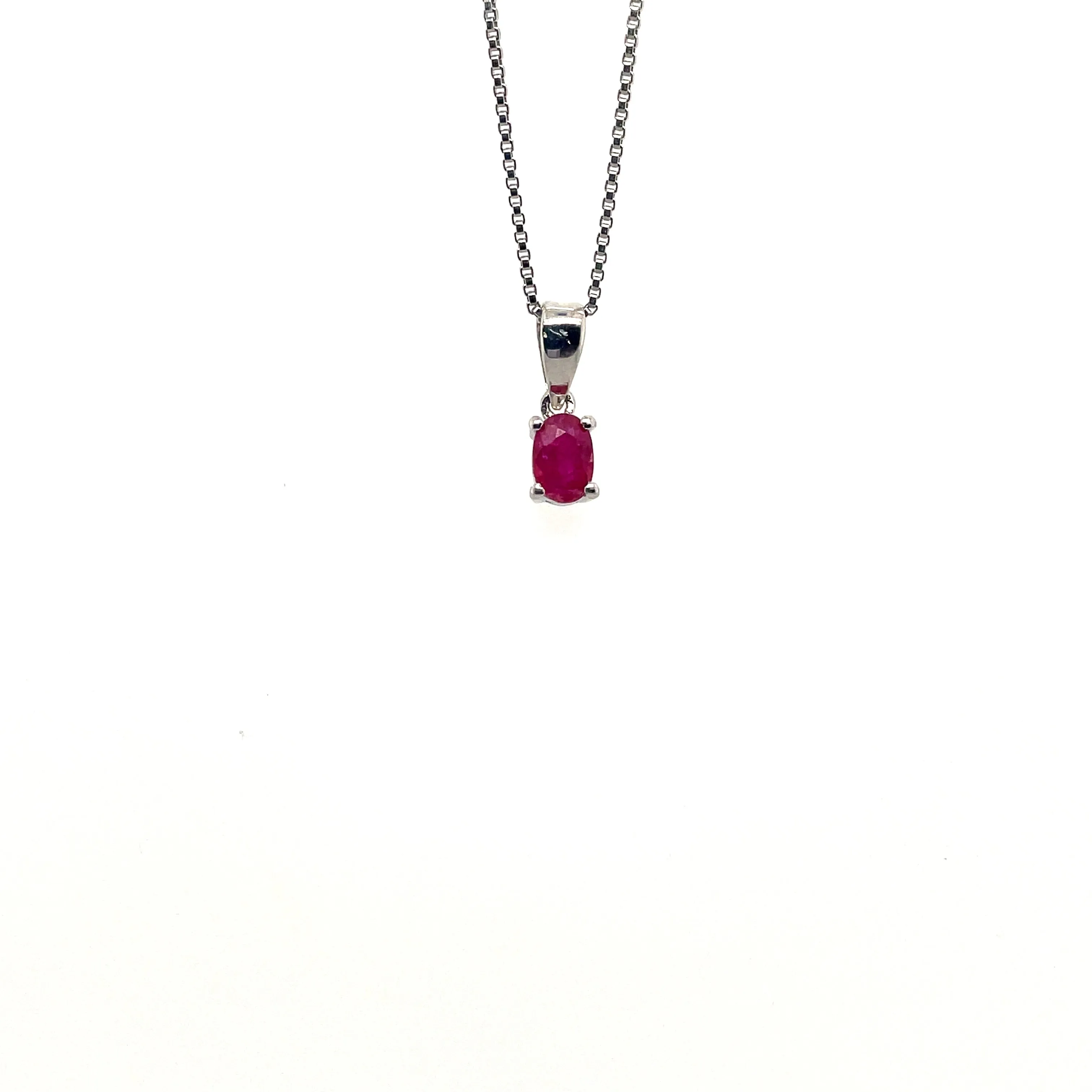 Ruby Pendant  in .925 Sterling Silver - KSP 38569