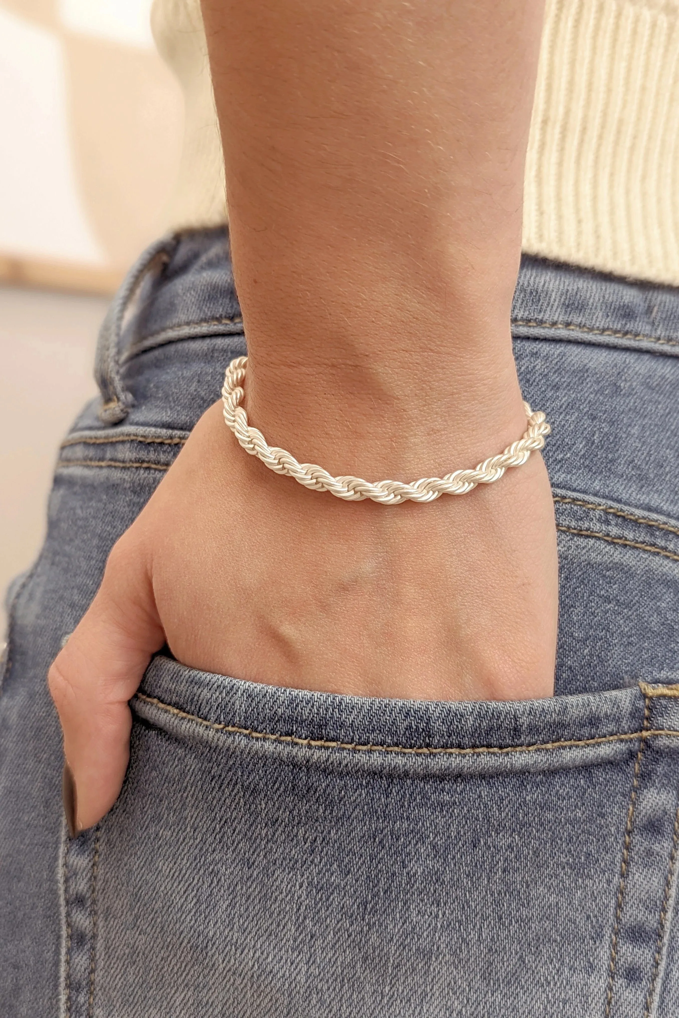 Rue Bracelet in Silver