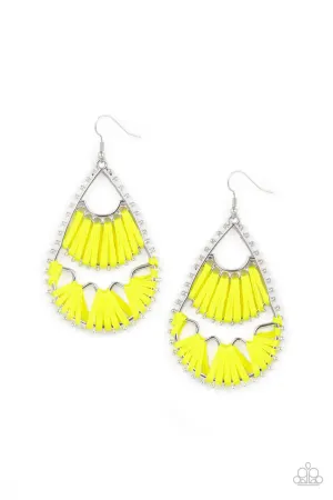 Samba Scene Yellow Paparazzi Earrings
