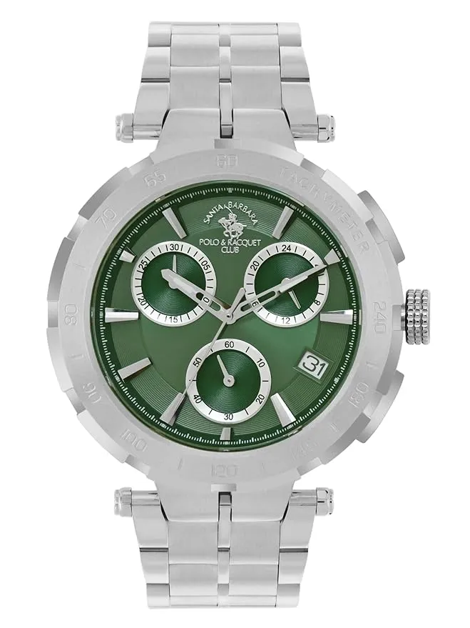 Santa barbara polo & racquet club Analog Green Dial Men's Watch-SB.1.10567-3