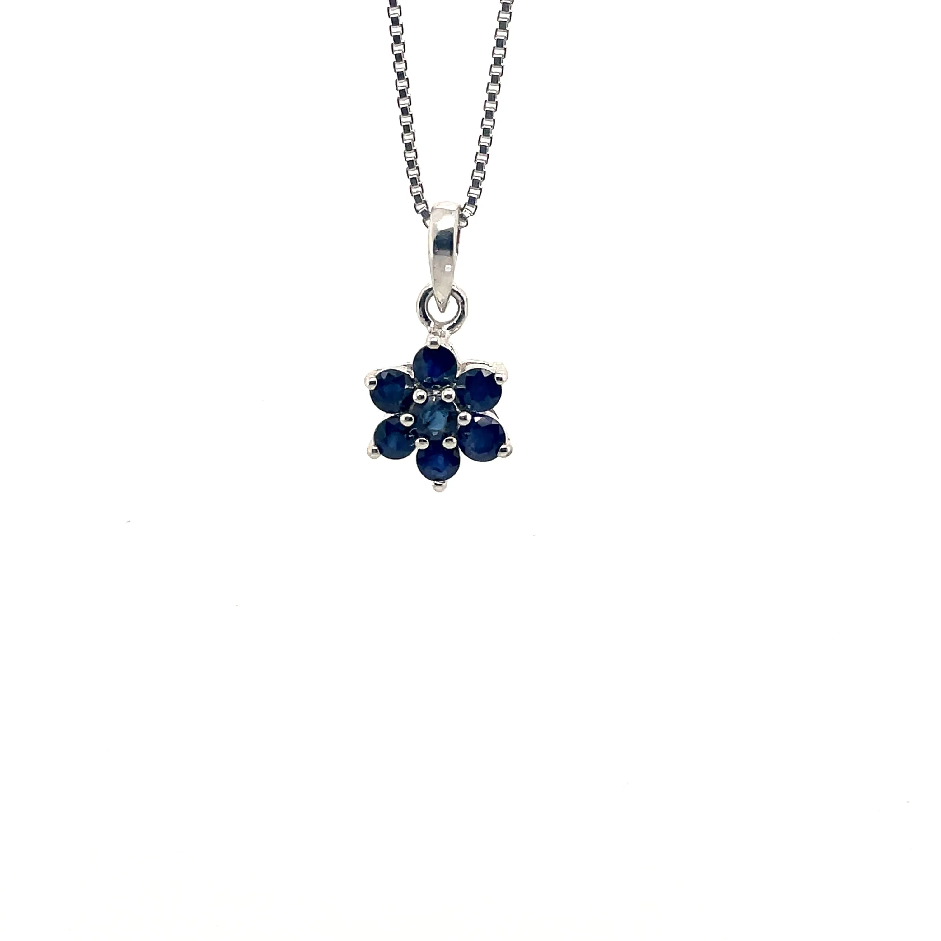 Sapphire Pendant  in .925 Sterling Silver - KSP 33860