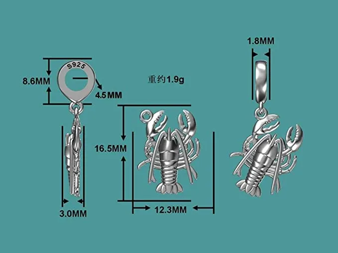 Sea Lobster Dangle Pendant Charm