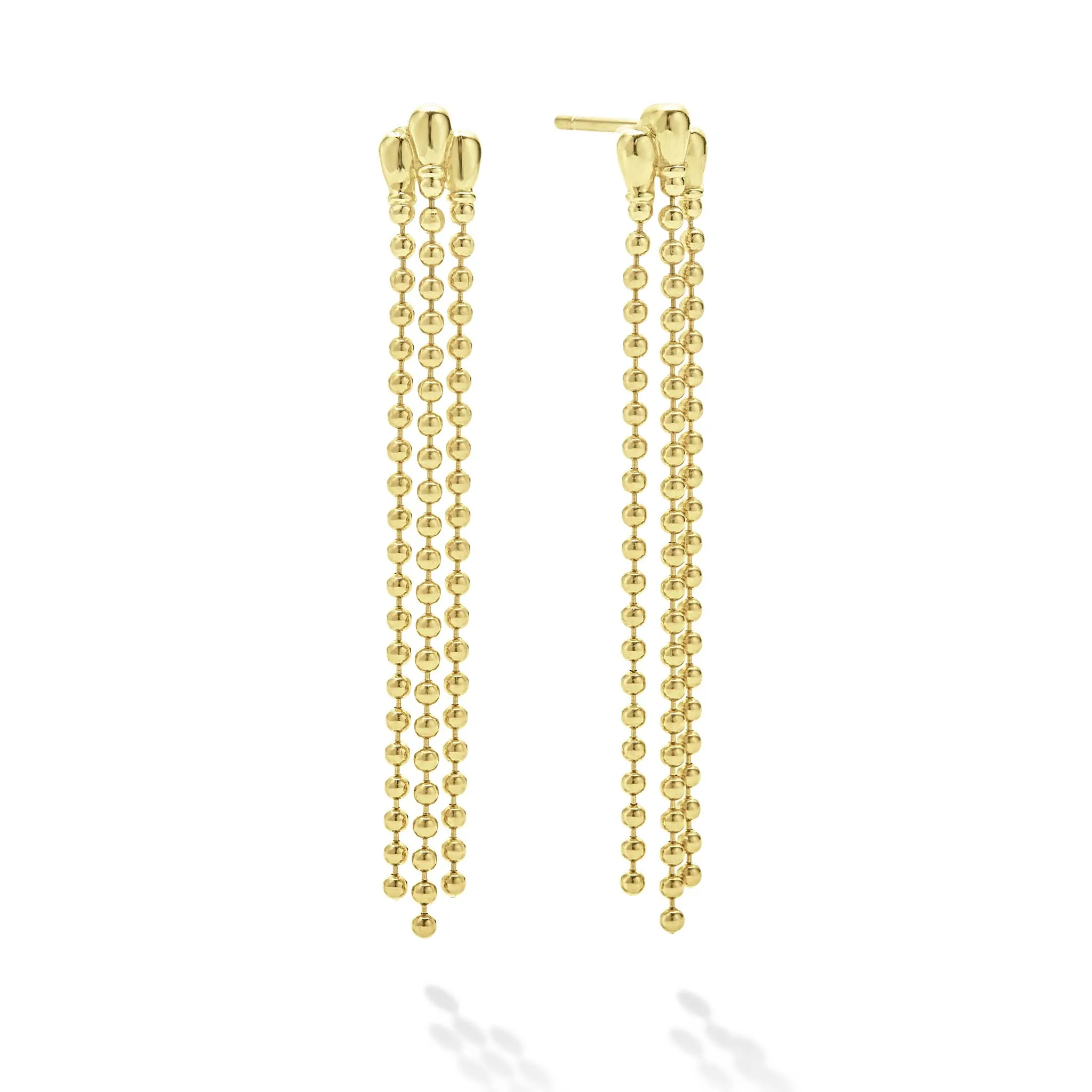 Signature Caviar 18K Gold Drop Earrings