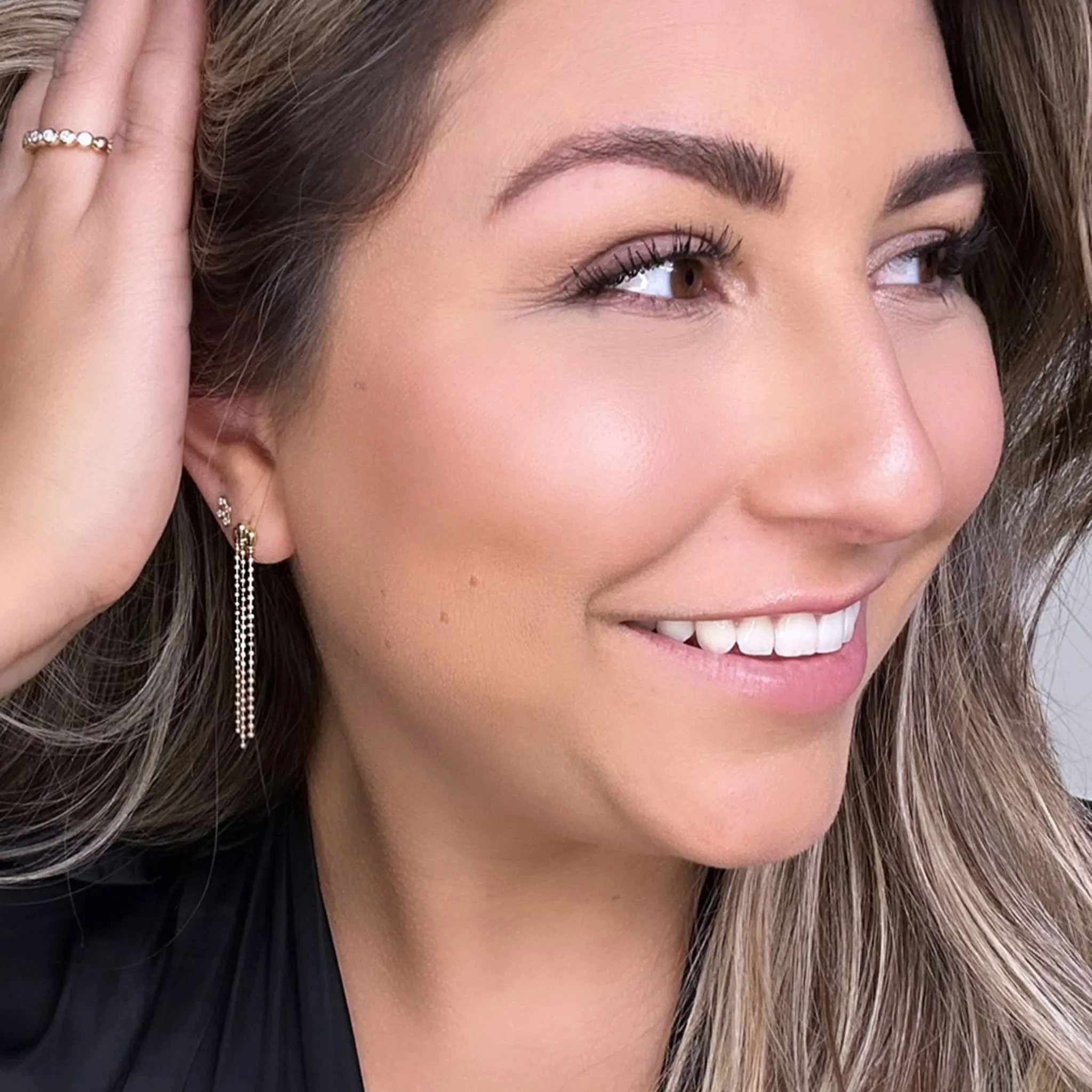 Signature Caviar 18K Gold Drop Earrings