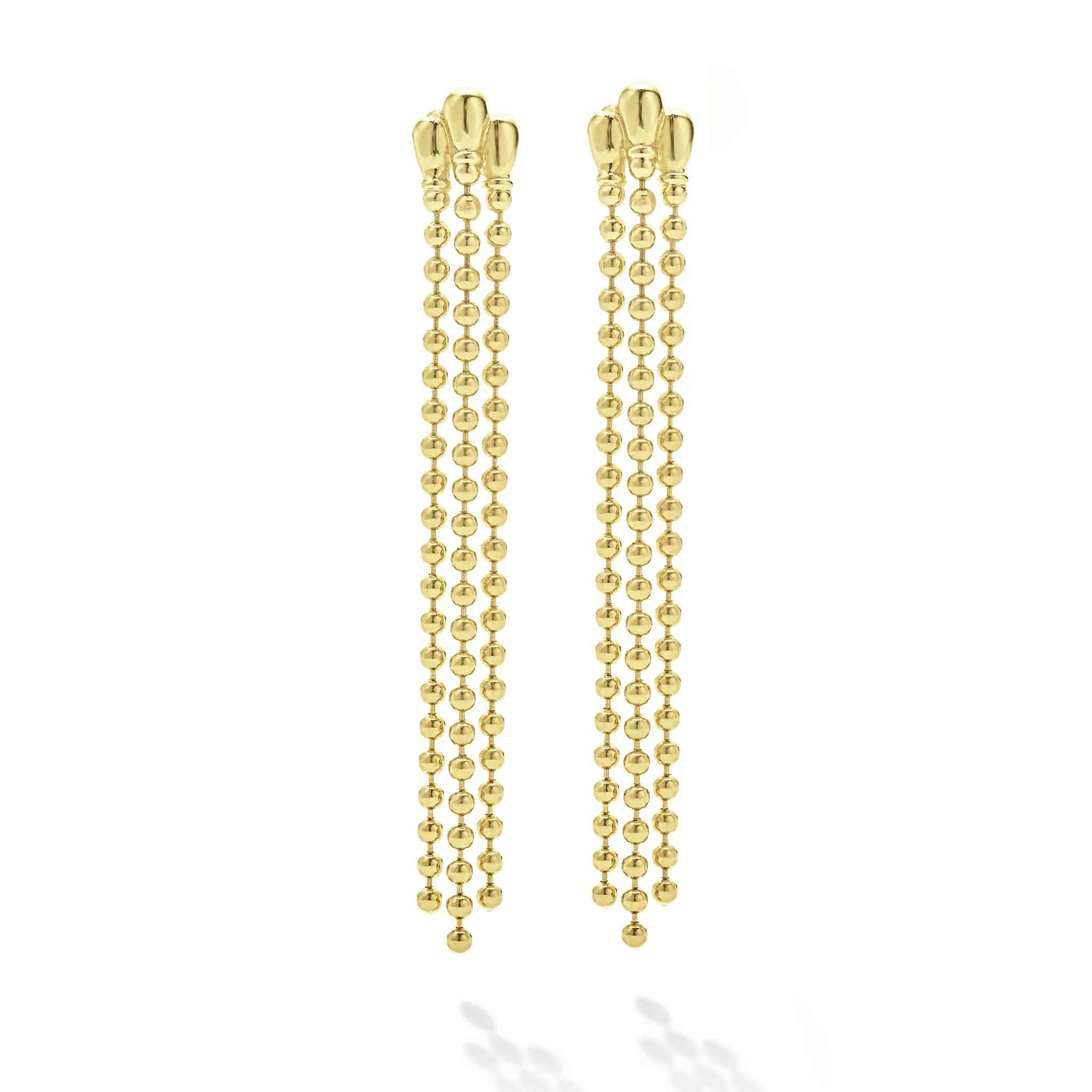 Signature Caviar 18K Gold Drop Earrings