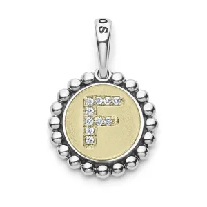 Signature Caviar Diamond F Initial Charm