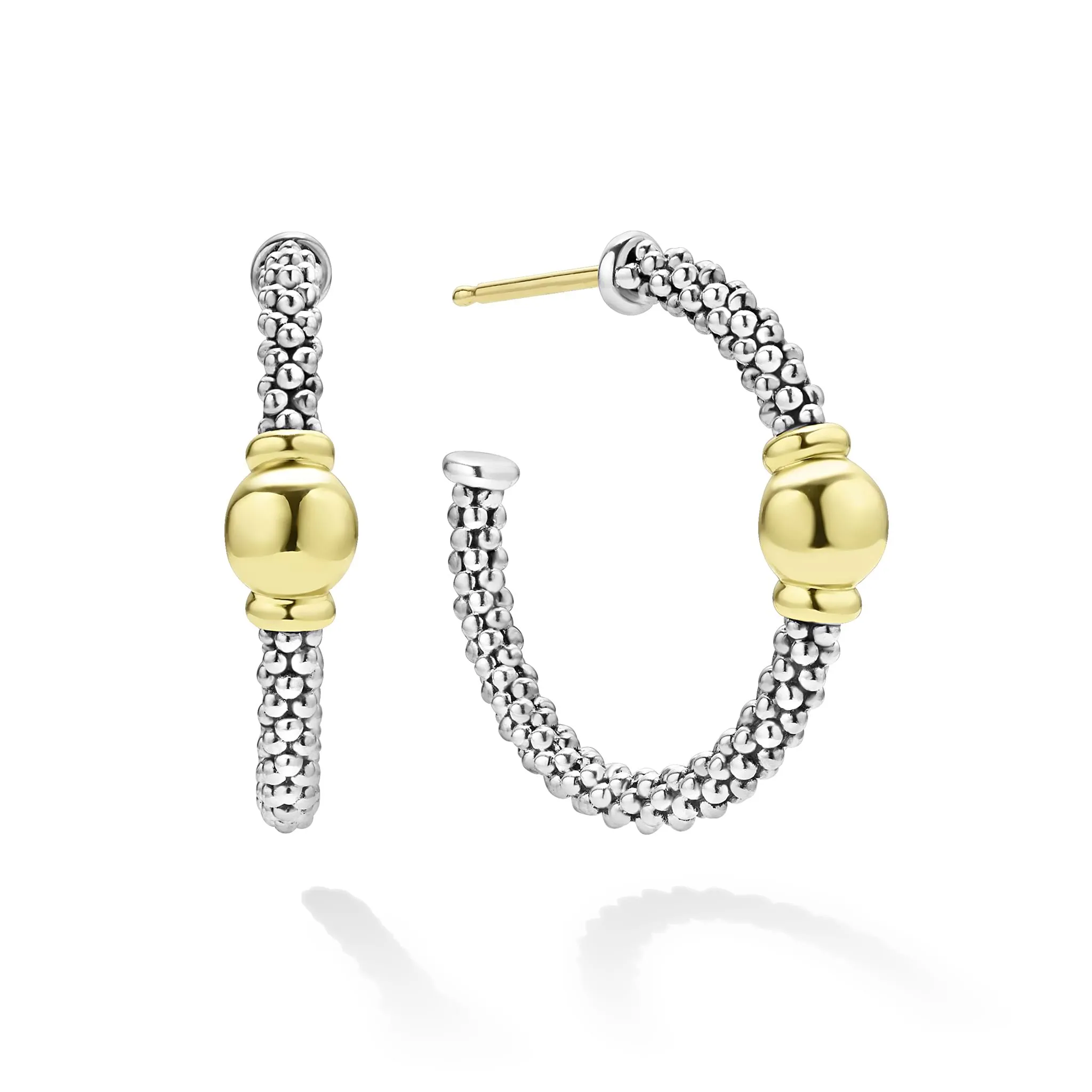 Signature Caviar Two-Tone Station Earrings and Necklace Gift Set