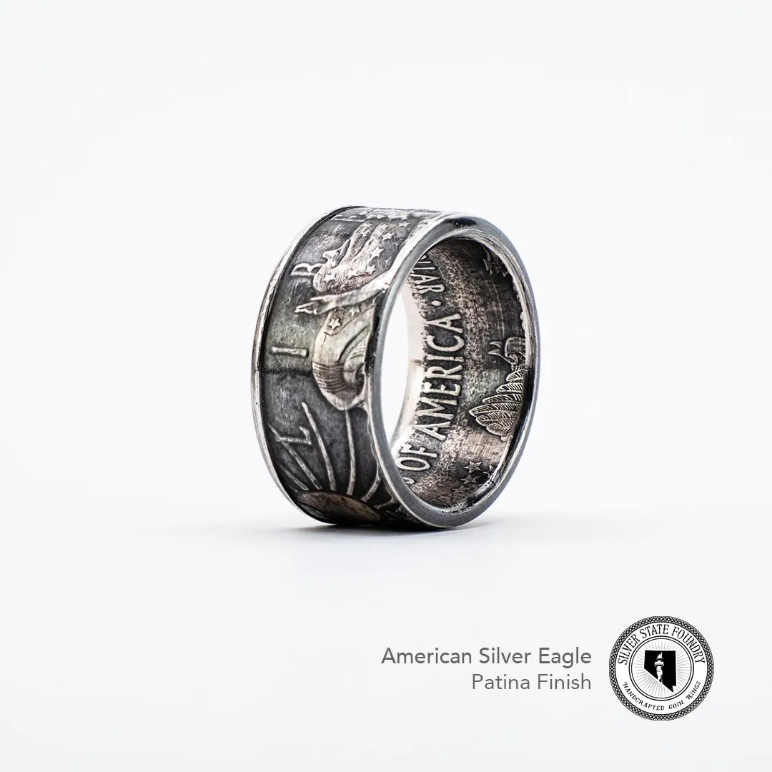 Silver Eagle Coin Ring