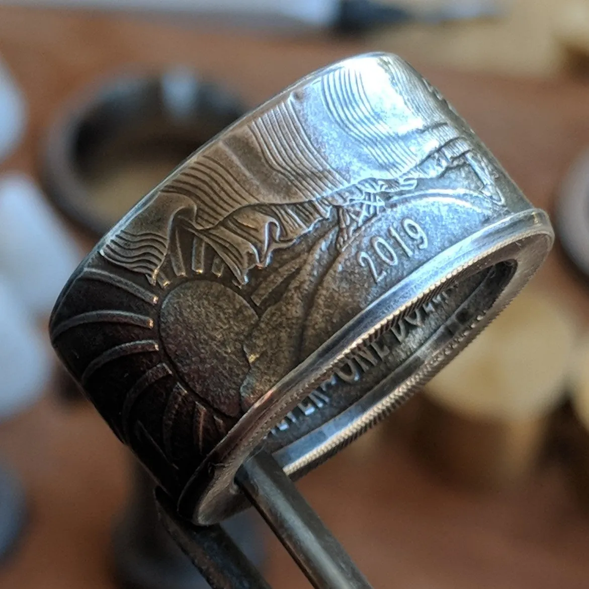 Silver Eagle Coin Ring