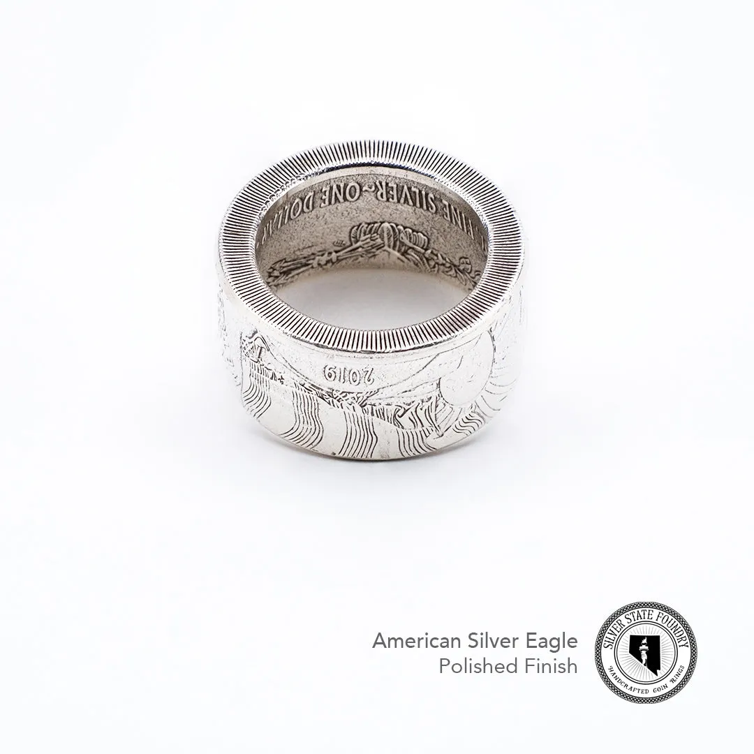 Silver Eagle Coin Ring