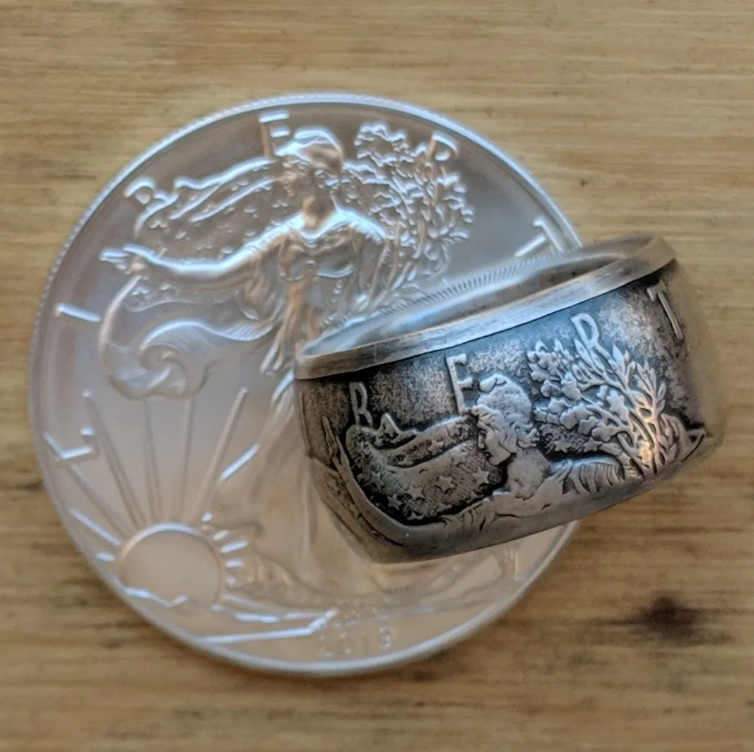 Silver Eagle Coin Ring