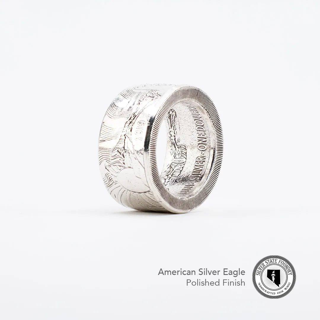 Silver Eagle Coin Ring