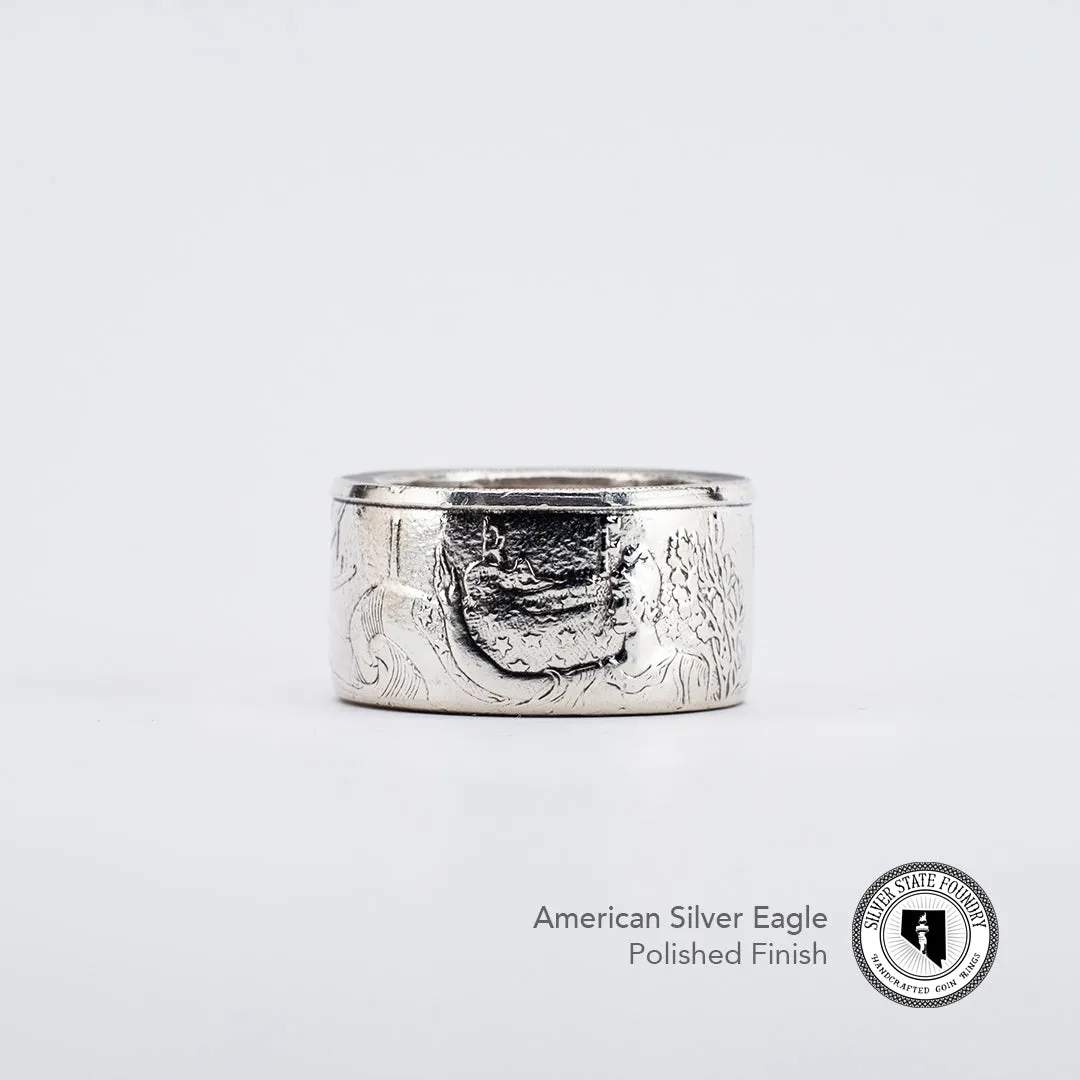 Silver Eagle Coin Ring