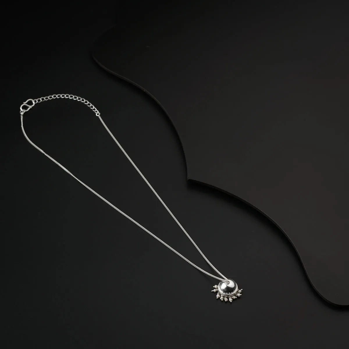 Silver Jhumki Necklace