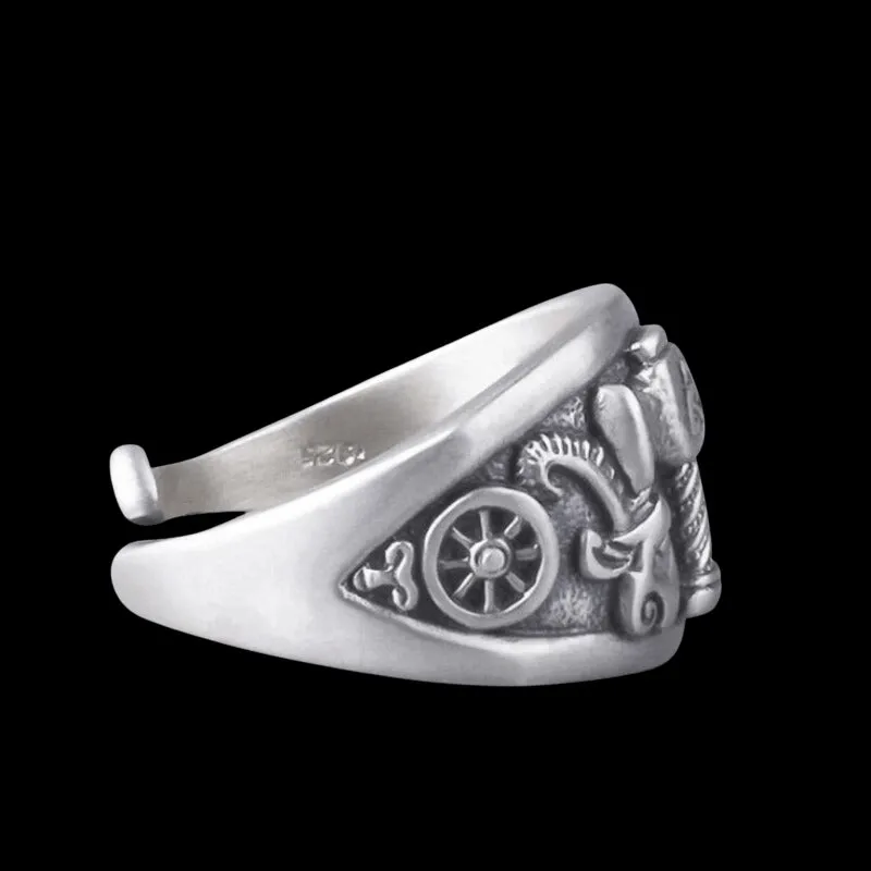 Silver Thor Hammer Ring