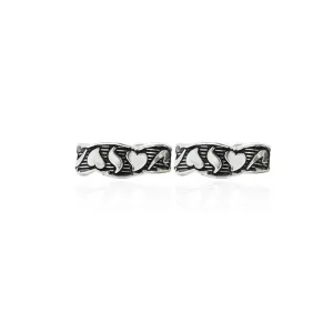 Silver Twisted Heart Toe Rings