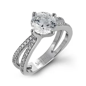 Simon G. 18k White Gold Diamond Engagement Ring