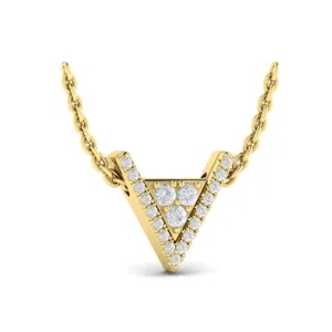 Sincerely, Springer's by Vlora 14k Yellow Gold Diamond Trinity Necklace