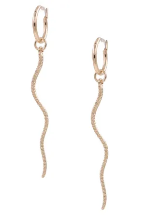 Snake Drop Mini Hoops