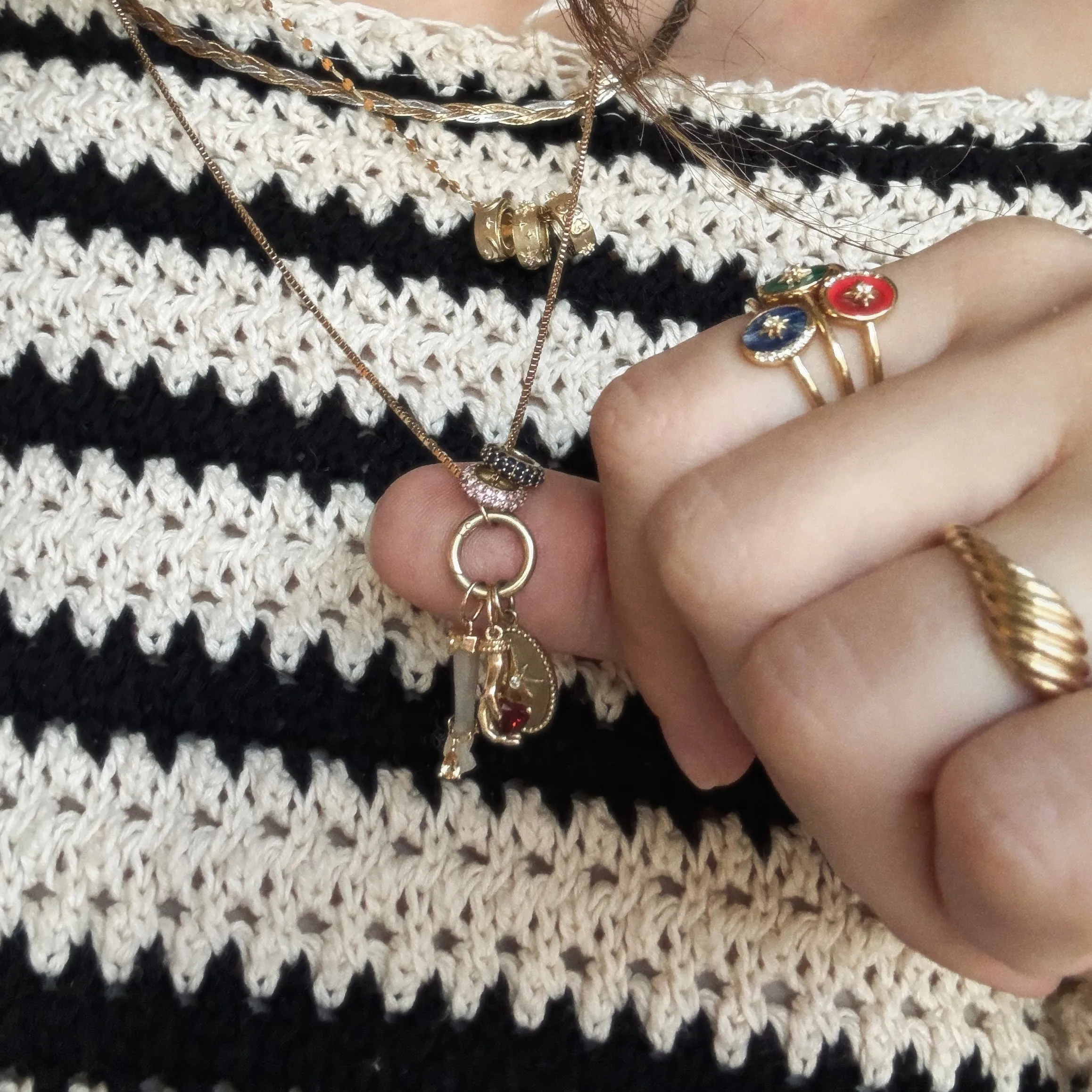 Solid Gold Body Language Charm