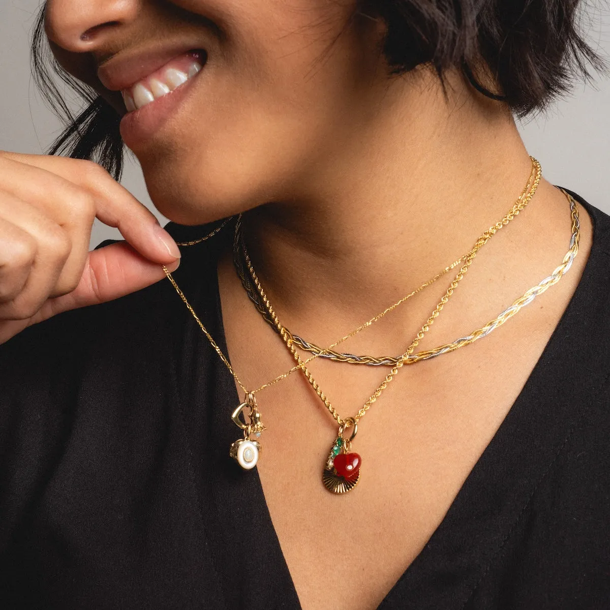 Solid Gold Figaro Chain