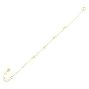 Solid Multi Charms Bracelet