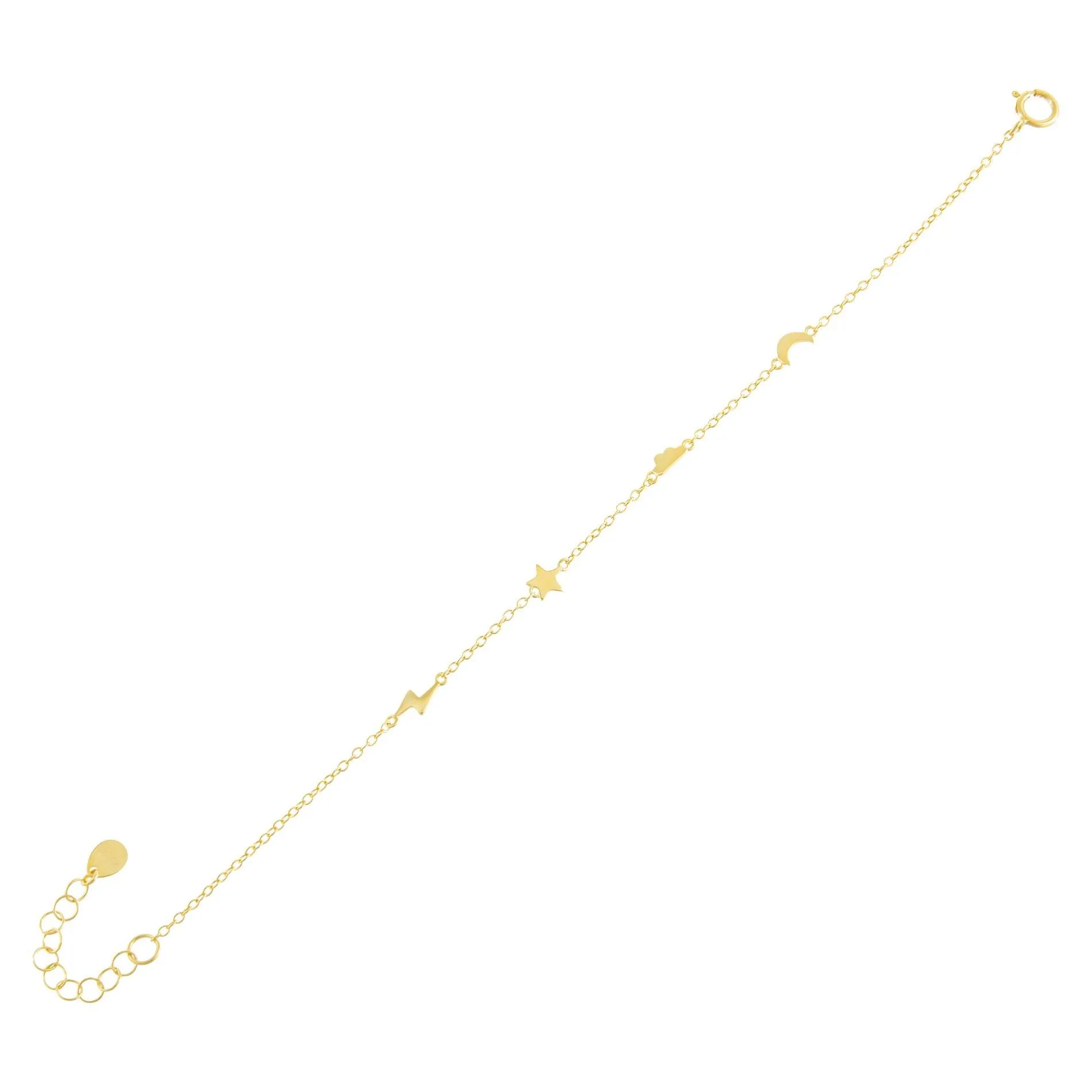 Solid Multi Charms Bracelet