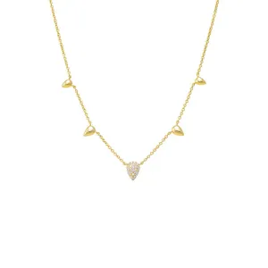 Solid/Pave Spike Necklace