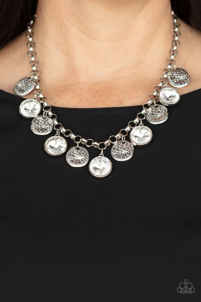 Spot on Sparkle White Paparazzi Necklace