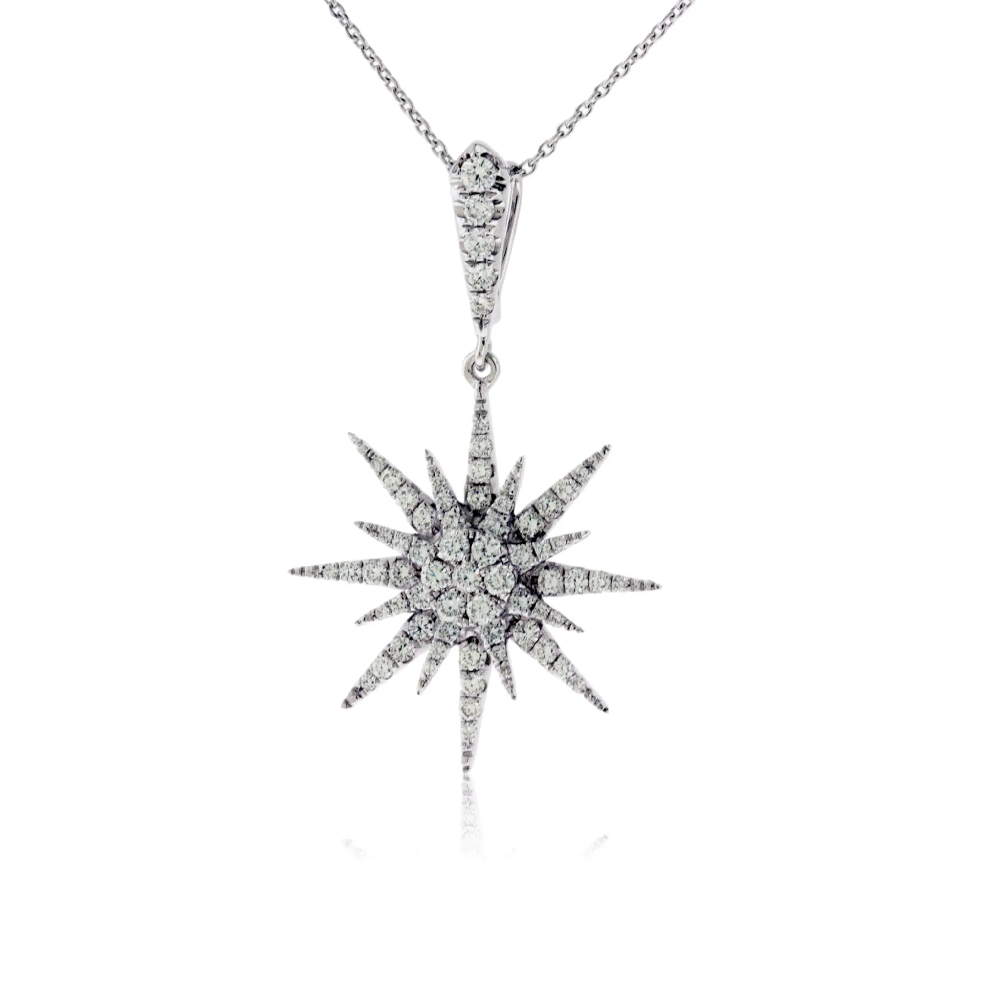 Star Diamond Burst Pendant w/Chain