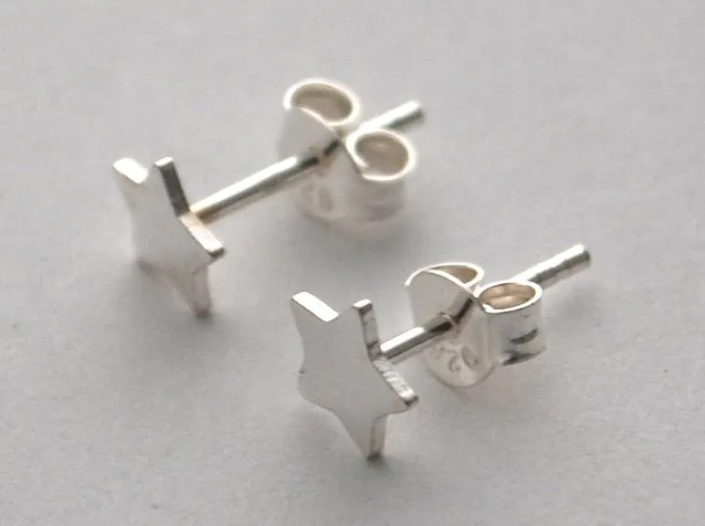 Star Stud Earrings sterling silver