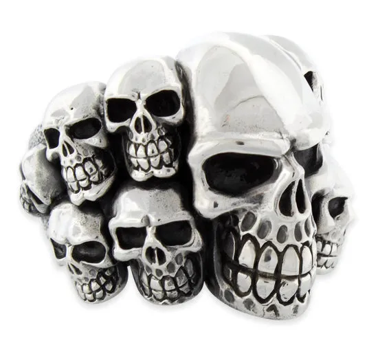 Sterling Silver Multiple Skull Ring