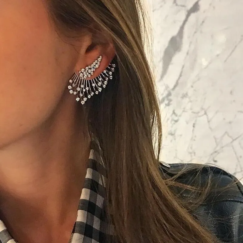 Sunshine Crystal Floral Drop Earrings