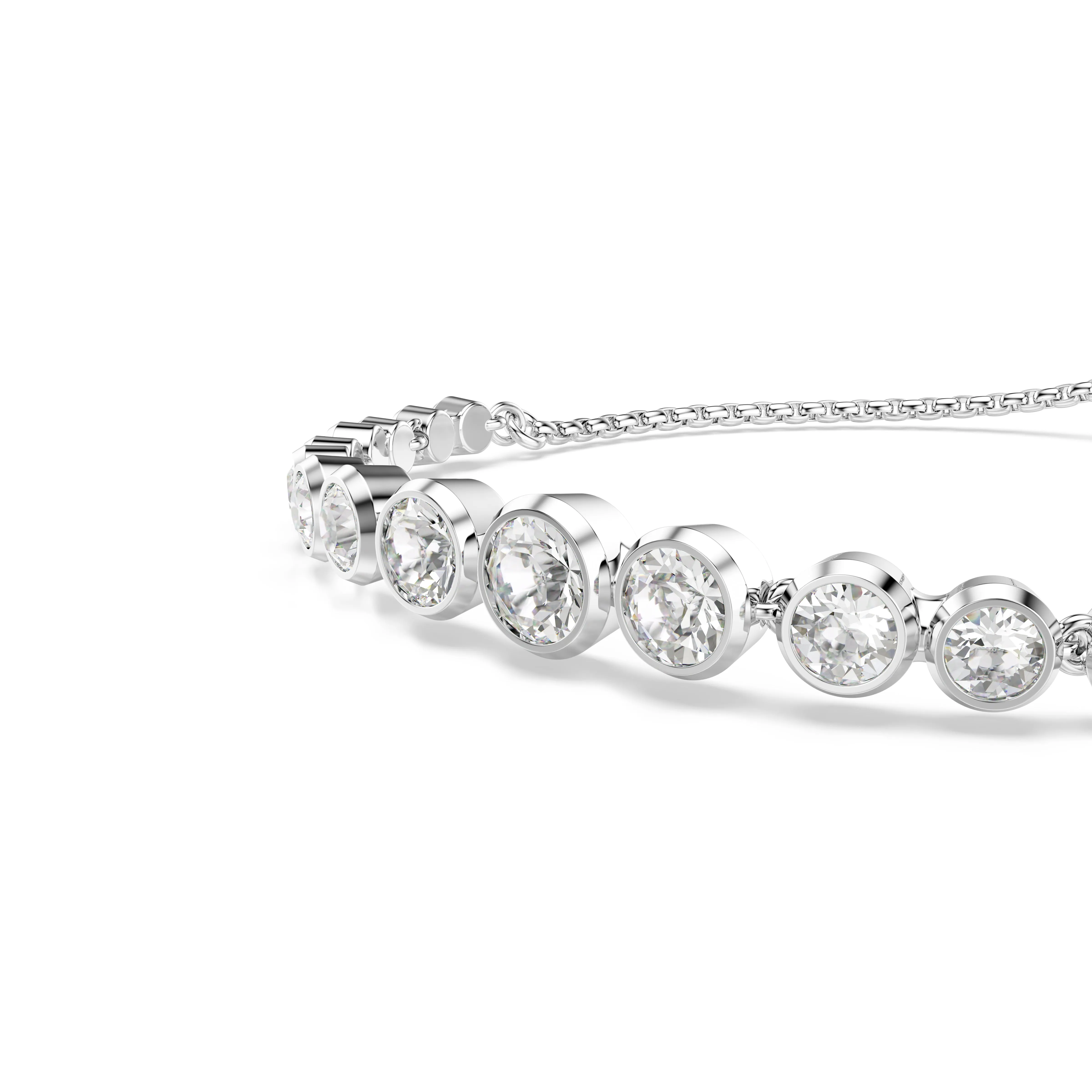 Swarovski Rhodium Imber Tennis Gradient Slider Bracelet
