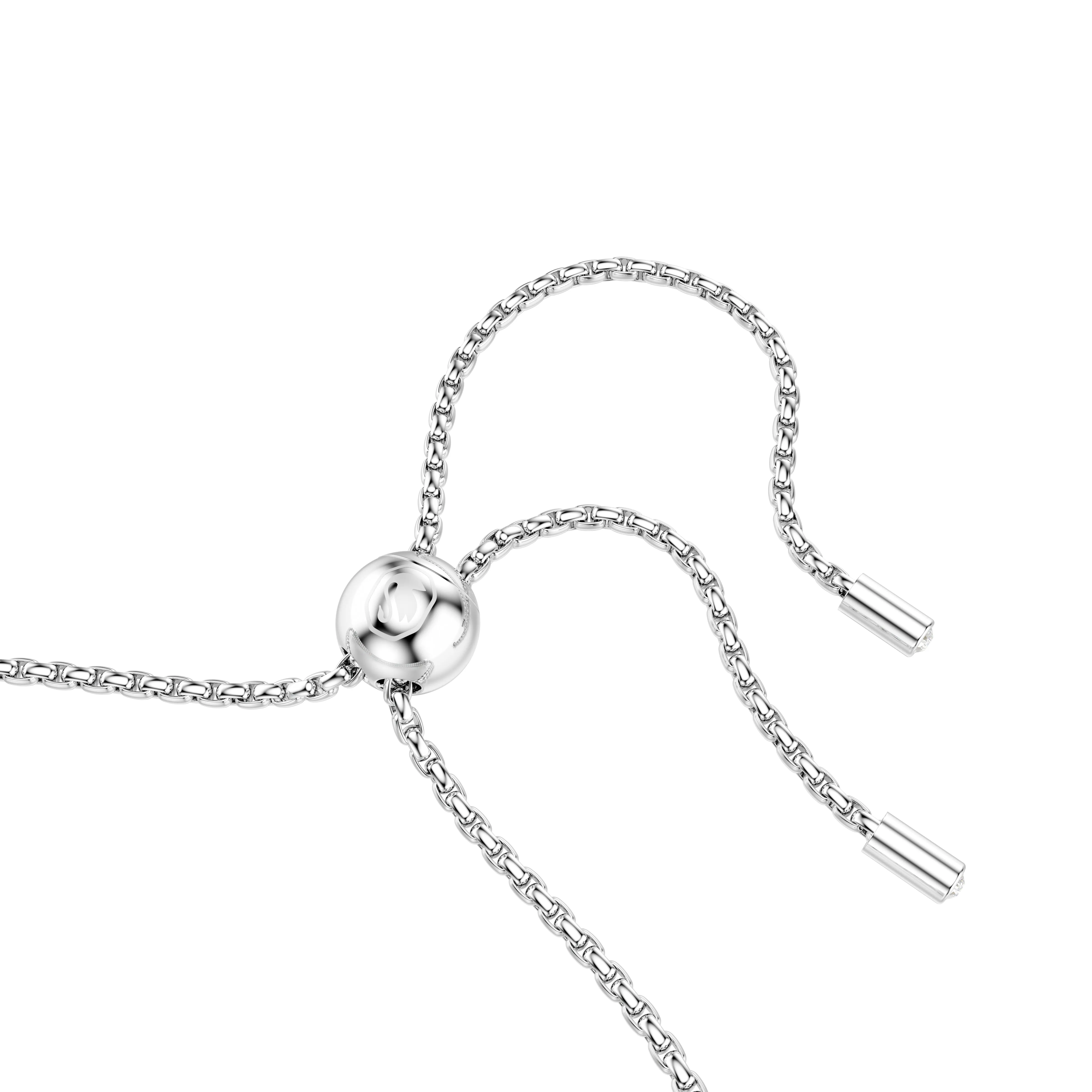 Swarovski Rhodium White Tennis Two Strand Slider Bracelet