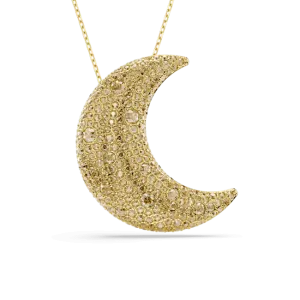 Swarovski Sublima pendant Moon Gold tone Gold-tone plated