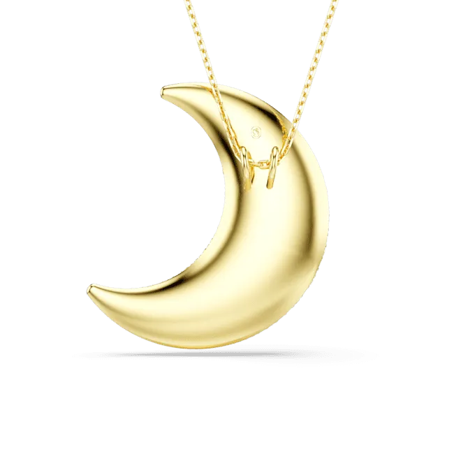 Swarovski Sublima pendant Moon Gold tone Gold-tone plated