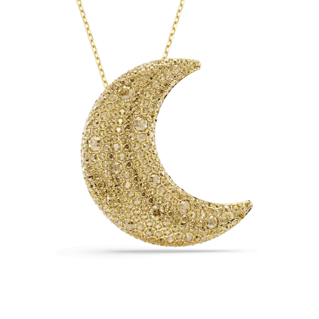 Swarovski Sublima pendant Moon Gold tone Gold-tone plated